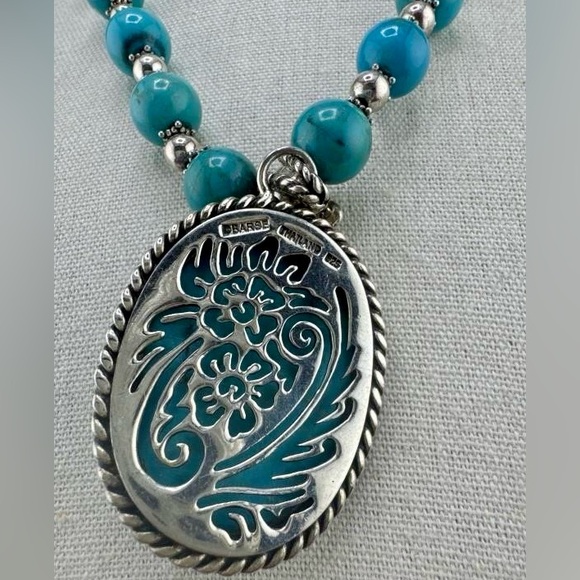 Barse Sterling Silver And Turquoise Beaded Pendant Necklace - Picture 5 of 5